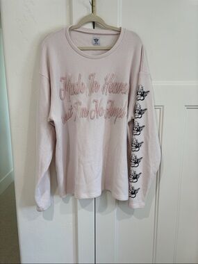 Boys Lie Light Pink Waffle Knit Graphic Thermal Top